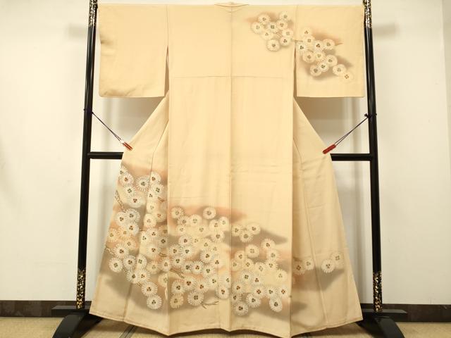 平和屋着物●訪問着 ろうけつ染め 枝松葉文 暈し染め 正絹 逸品 DAAV3256du