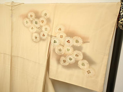 平和屋着物●訪問着 ろうけつ染め 枝松葉文 暈し染め 正絹 逸品 DAAV3256du