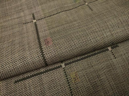 平和屋着物●本場大島紬　9マルキ　格子　正絹　逸品　DAAV3259du