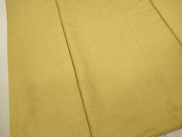 平和屋着物●上質な色無地　唐草地紋　玉蜀黍色　正絹　逸品　DAAV3269du