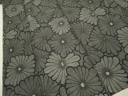 平和屋着物●本場大島紬　花尽くし　正絹　逸品　未使用　DAAV3272du