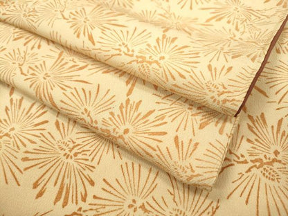 平和屋着物●上質な小紋 松葉文 鬼しぼ縮緬 正絹 逸品 DAAV3283du