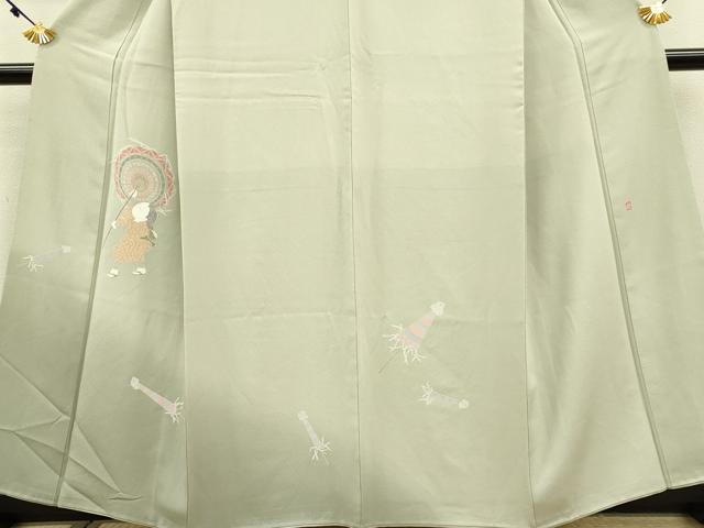 平和屋着物●訪問着 友禅 作家物 童子遊び 暈し染め 正絹 逸品 DAAV3288du