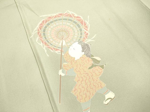 平和屋着物●訪問着 友禅 作家物 童子遊び 暈し染め 正絹 逸品 DAAV3288du