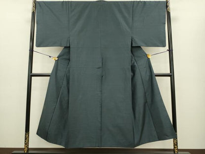 平和屋着物●男性　本場大島紬　アンサンブル　長羽織　格子　正絹　逸品　DAAV3292du