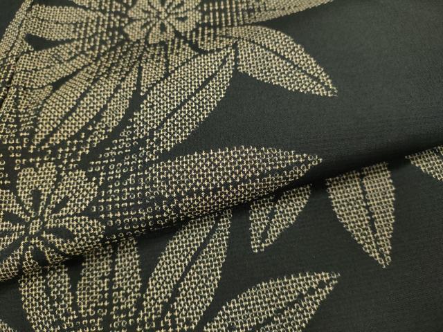 平和屋着物●上質な紬 舞花文 正絹 逸品 未使用 DAAV3298du