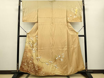 平和屋着物●訪問着 駒刺繍 短冊吉祥枝花文 暈し染め 金彩 やまと誂製 正絹 逸品 DAAV3305du