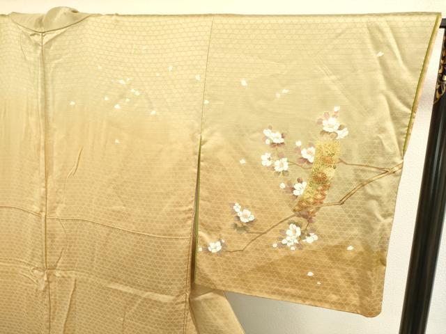 平和屋着物●訪問着 駒刺繍 短冊吉祥枝花文 暈し染め 金彩 やまと誂製 正絹 逸品 DAAV3305du