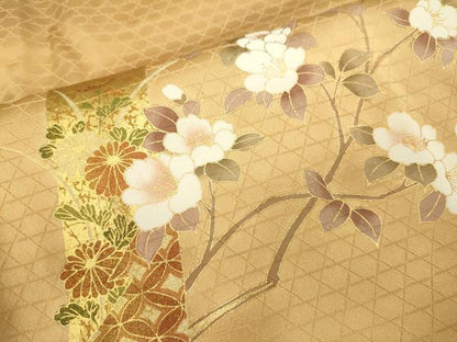 平和屋着物●訪問着 駒刺繍 短冊吉祥枝花文 暈し染め 金彩 やまと誂製 正絹 逸品 DAAV3305du