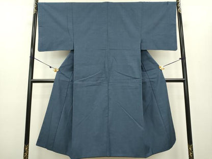 平和屋着物●男性 紬 アンサンブル 紅碧色 正絹 逸品 DAAV3313du