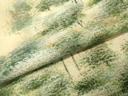 平和屋着物●訪問着 紬地 手描き 樹林文 正絹 逸品 DAAV3319du