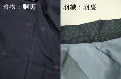 平和屋着物●男性　本場大島紬　アンサンブル　亀甲柄　正絹　逸品　DAAV3330du