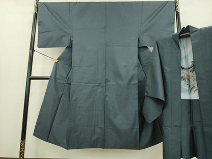 平和屋着物●男性　本場大島紬　アンサンブル　亀甲柄　正絹　逸品　DAAV3330du