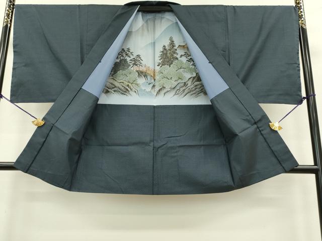 平和屋着物●男性　本場大島紬　アンサンブル　亀甲柄　正絹　逸品　DAAV3330du