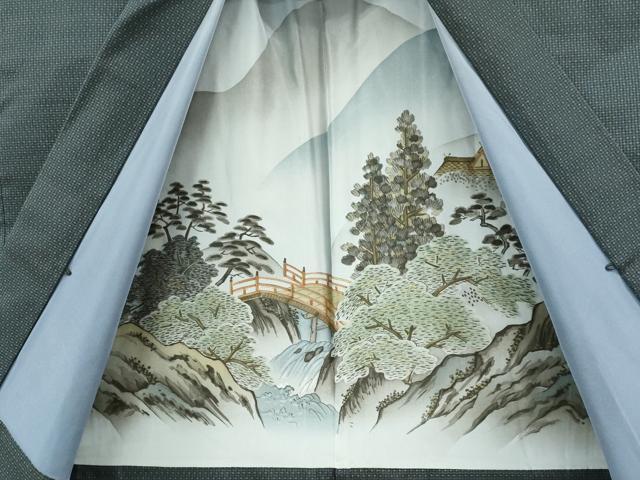 平和屋着物●男性　本場大島紬　アンサンブル　亀甲柄　正絹　逸品　DAAV3330du