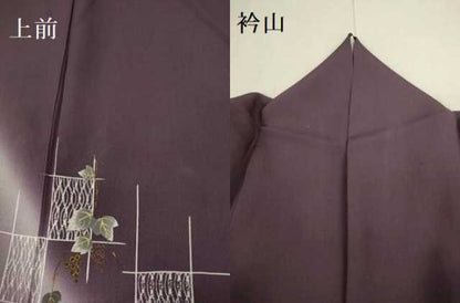 平和屋着物●訪問着 葡萄蔦の葉文 暈し染め 金彩 正絹 逸品 DAAV3335du