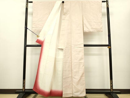 平和屋着物●結城紬 洗柿色 正絹 逸品 DAAV3338du