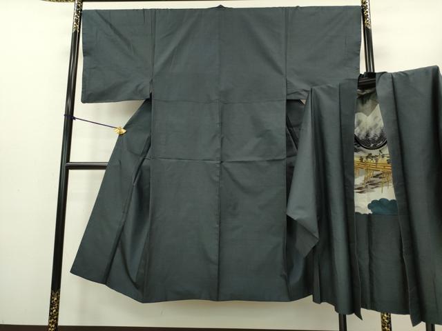 平和屋着物●男性　本場大島紬　アンサンブル　100亀甲　総詰め　正絹　逸品　DAAV3340du