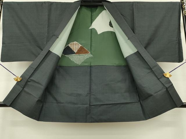 平和屋着物●男性 本場大島紬 アンサンブル 100亀甲 総詰め 正絹 逸品 DAAV3341du