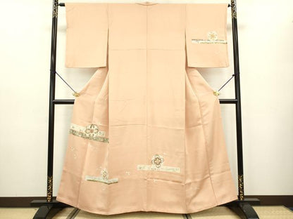 平和屋着物●訪問着 駒刺繍 正倉院花文 金彩 正絹 逸品 DAAV3345du