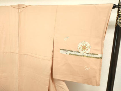 平和屋着物●訪問着 駒刺繍 正倉院花文 金彩 正絹 逸品 DAAV3345du