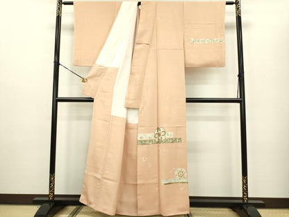 平和屋着物●訪問着 駒刺繍 正倉院花文 金彩 正絹 逸品 DAAV3345du