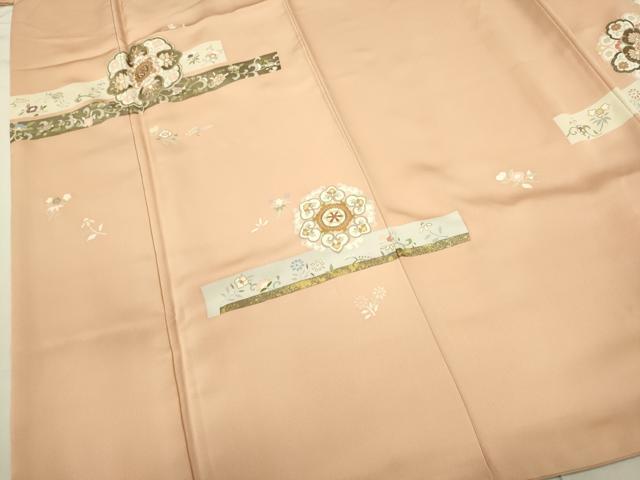 平和屋着物●訪問着 駒刺繍 正倉院花文 金彩 正絹 逸品 DAAV3345du