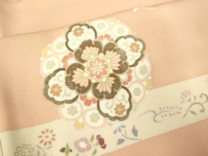 平和屋着物●訪問着 駒刺繍 正倉院花文 金彩 正絹 逸品 DAAV3345du