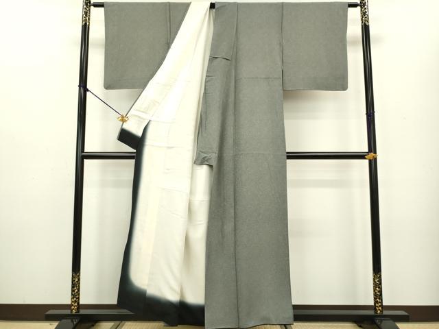 平和屋着物●江戸小紋 鮫小紋柄 黒地 正絹 逸品 DAAV3346du