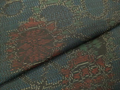 平和屋着物●本場大島紬　舞花文　正絹　逸品　DAAV3360du