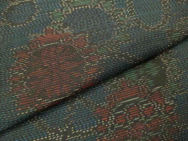 平和屋着物●本場大島紬　舞花文　正絹　逸品　DAAV3360du