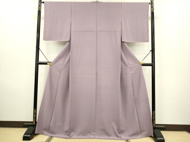 平和屋着物●上質な色無地 梅鼠色 正絹 逸品 DAAV3371du