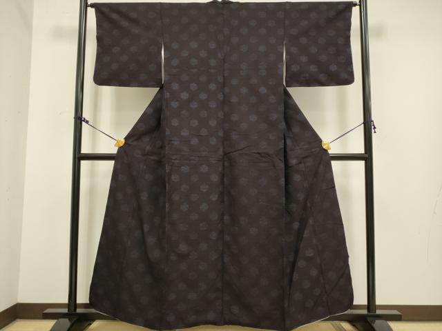 平和屋着物●上質な紬 丸文 正絹 逸品 DAAV3446du