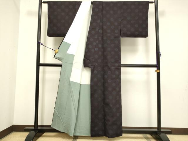 平和屋着物●上質な紬 丸文 正絹 逸品 DAAV3446du