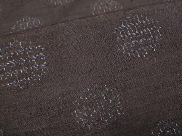 平和屋着物●上質な紬 丸文 正絹 逸品 DAAV3446du