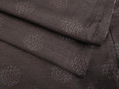 平和屋着物●上質な紬 丸文 正絹 逸品 DAAV3446du