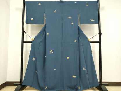 平和屋着物●上質な小紋 女人笹竹文 正絹 逸品 DAAV3448du