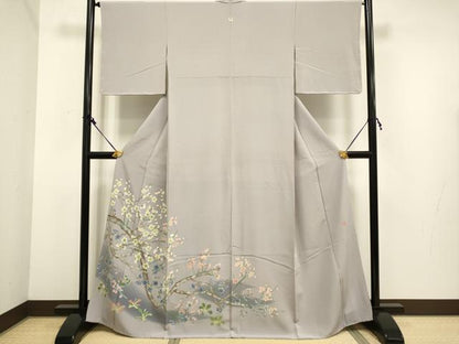 平和屋着物●本加賀友禅作家　梶山伸　色留袖　枝梅文　暈し染め　正絹　逸品　DAAV3473du