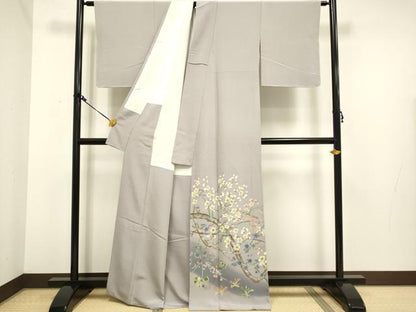 平和屋着物●本加賀友禅作家　梶山伸　色留袖　枝梅文　暈し染め　正絹　逸品　DAAV3473du