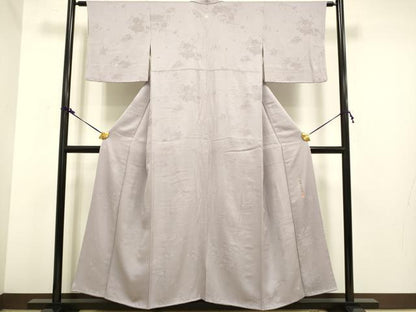 平和屋着物●染色作家　奥田祐斎監修　色無地　文箱花地紋　ローズミスト色　正絹　逸品　DAAV3477du