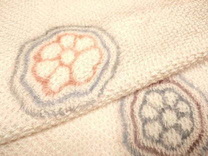 平和屋着物●上質な小紋 総絞り 花丸文 正絹 逸品 DAAV3481du