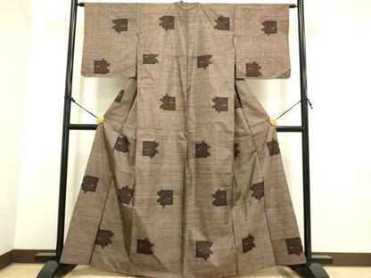 平和屋着物●本場大島紬 9マルキ 色紙花文 正絹 逸品 DAAV3484du