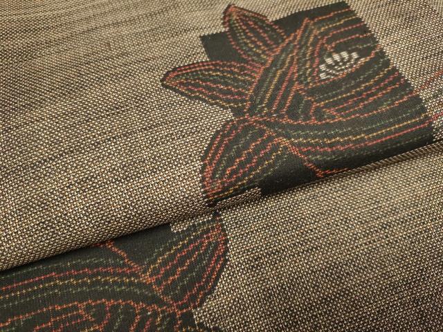 平和屋着物●本場大島紬 9マルキ 色紙花文 正絹 逸品 DAAV3484du