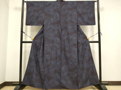 平和屋着物●結城紬 亀甲花文 正絹 逸品 DAAV3493du