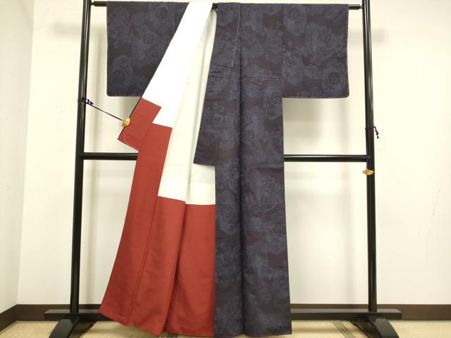 平和屋着物●結城紬 亀甲花文 正絹 逸品 DAAV3493du