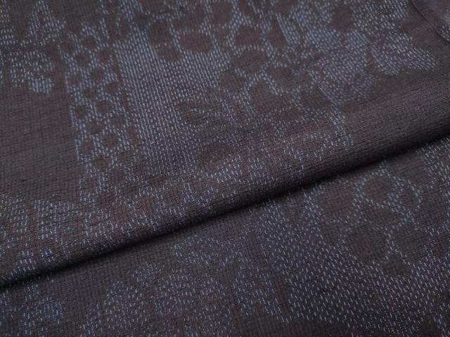 平和屋着物●結城紬 亀甲花文 正絹 逸品 DAAV3493du
