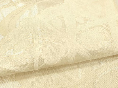 平和屋着物＊夏物　六通柄袋帯　流水籬文　銀糸　正絹　逸品　DAAV3531cm