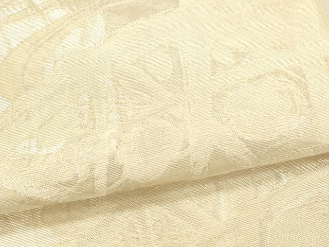 平和屋着物＊夏物　六通柄袋帯　流水籬文　銀糸　正絹　逸品　DAAV3531cm