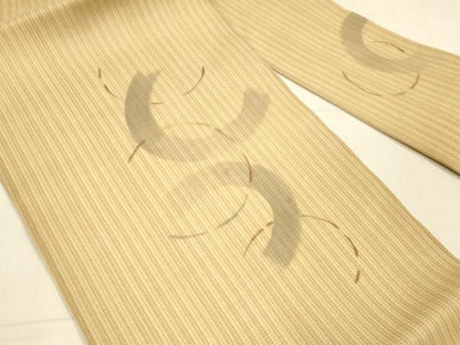 平和屋着物＊夏物 九寸名古屋帯 手描き 抽象文様 金糸 正絹 逸品 DAAV3554cm