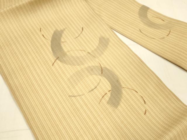 平和屋着物＊夏物 九寸名古屋帯 手描き 抽象文様 金糸 正絹 逸品 DAAV3554cm